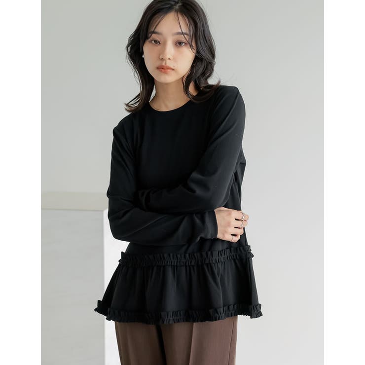 Re:EDIT ロングスリーブフリルカットソー トップス shoplistselect-10355953 SHOPLIST サンプル画像3