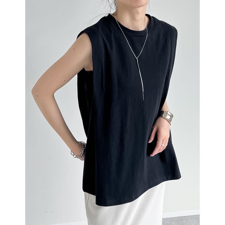 Re:EDIT 綿天竺ショルダータックノースリーブTシャツ トップス shoplistselect-10355991 SHOPLIST サンプル画像2