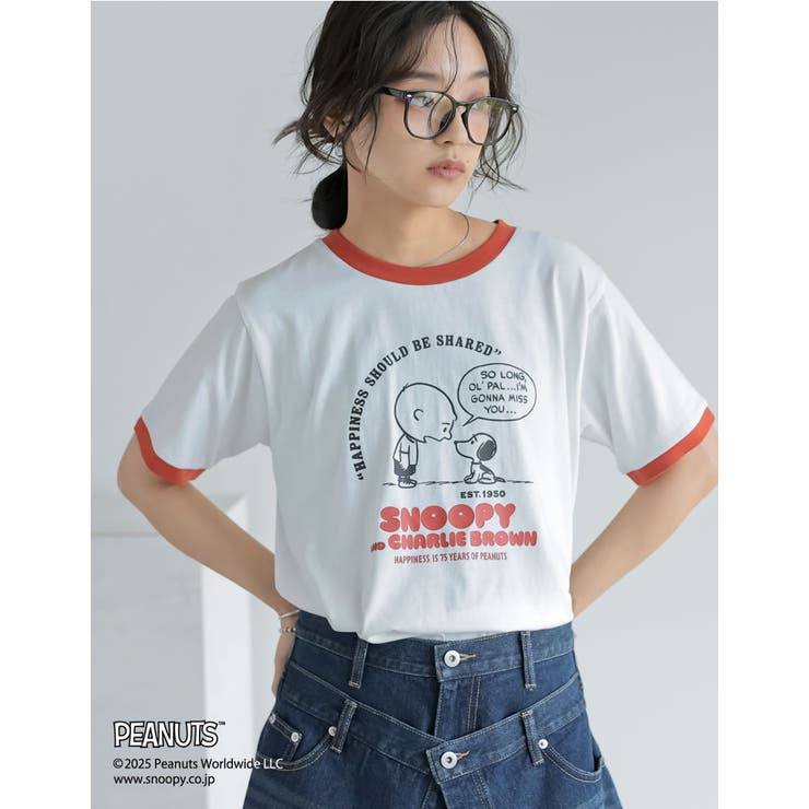 Re:EDIT [PEANUTS][別注]コンパクトリンガーTシャツ トップス shoplistselect-10356008 SHOPLIST サンプル画像3
