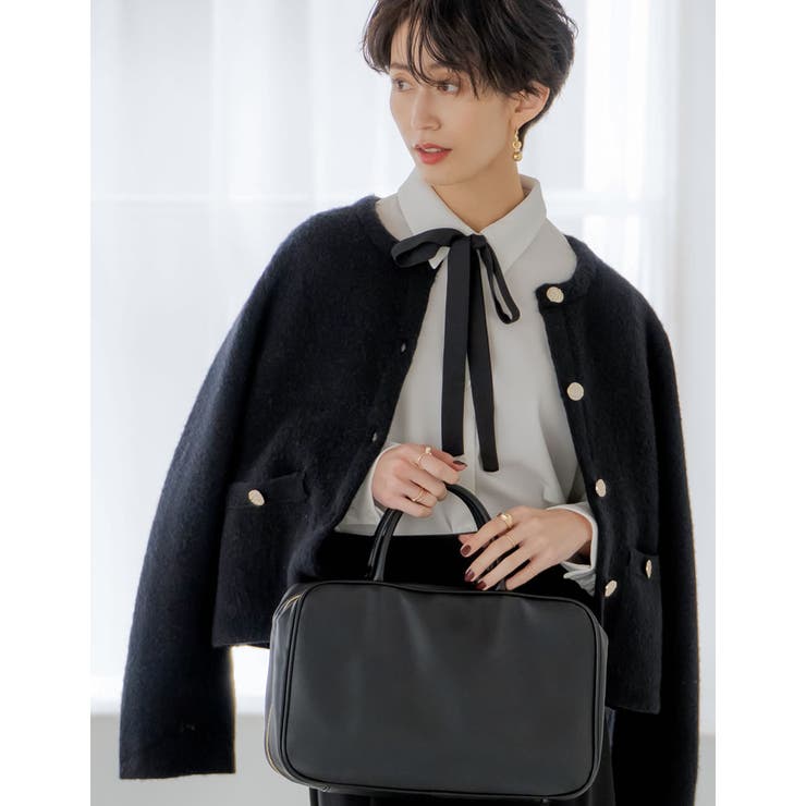 【10％OFFクーポン！9/11(金)1:59まで】Re:EDIT [入卒式 セレモニー]2WAYボウタイシャツブラウス トップス shoplistselect-10356031 SHOPLIST サンプル画像3
