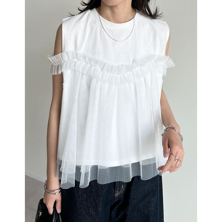 Re:EDIT 3WAYチュールドッキングノースリーブトップス トップス shoplistselect-10356062 SHOPLIST サンプル画像3