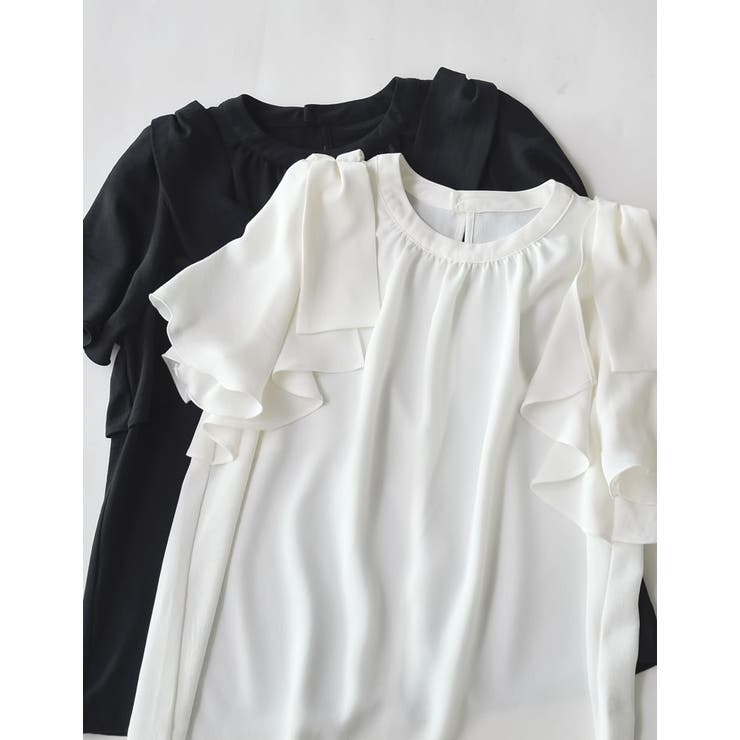 Re:EDIT [UVカット][接触冷感][オケージョン セレモニー]ポーララッフルスリーブリボンブラウス トップス shoplistselect-10356064 SHOPLIST サンプル画像2