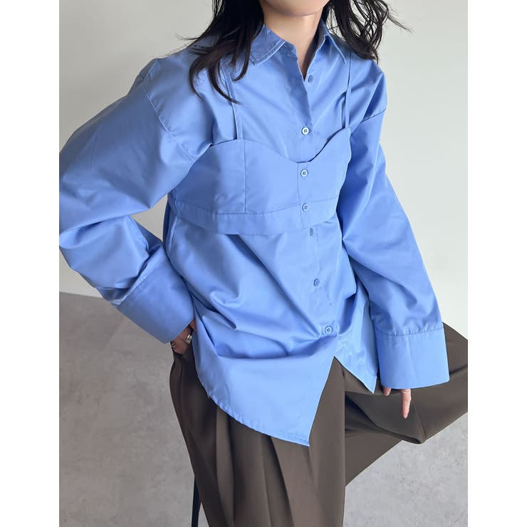 Re:EDIT [2025AW COLLECTION][2点セット]ブロードオーバーサイズビスチェ付きシャツ トップス shoplistselect-10356085 SHOPLIST サンプル画像3