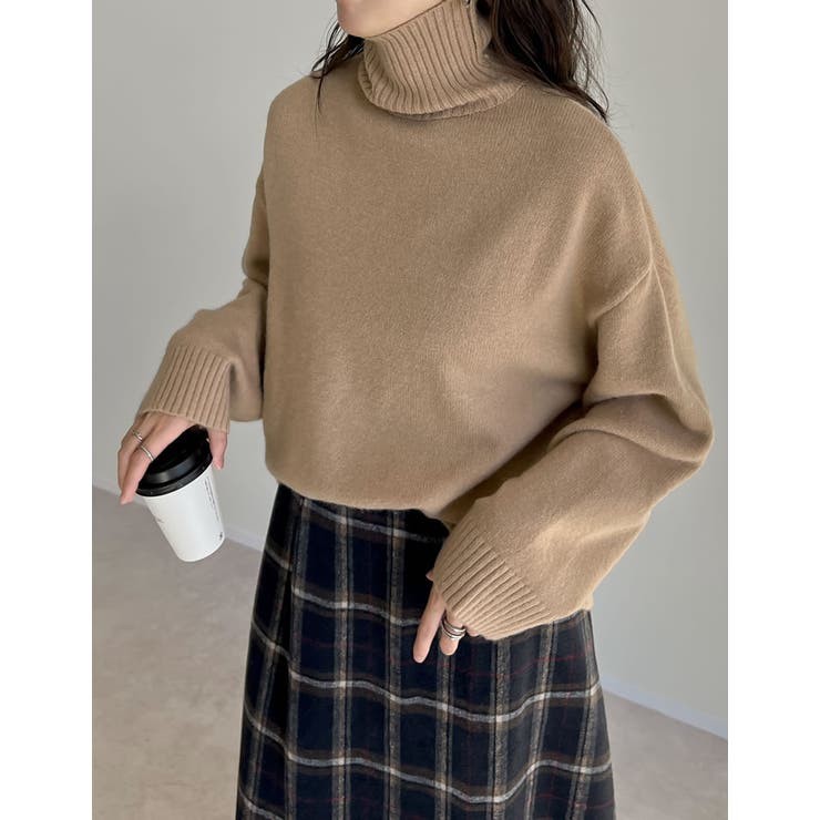 Re:EDIT ハイネックアルパカタッチ起毛ニットプルオーバー トップス shoplistselect-10356181 SHOPLIST サンプル画像2