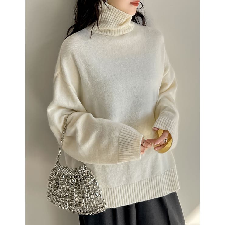 Re:EDIT ハイネックアルパカタッチ起毛ニットプルオーバー トップス shoplistselect-10356181 SHOPLIST サンプル画像3