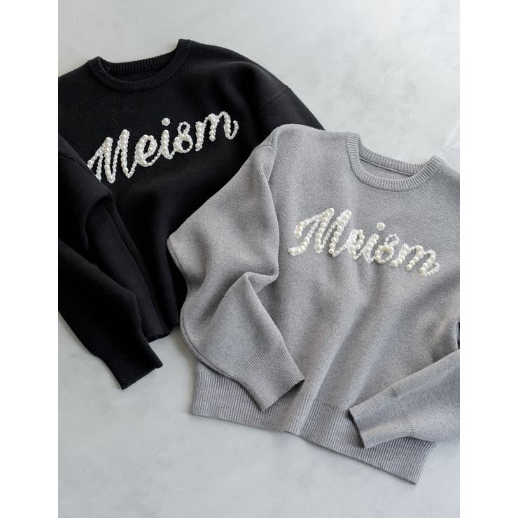 Re:EDIT [2024-25 WINTER COLLECTION][MEISM by Re:EDIT]パールロゴニットトップス トップス shoplistselect-10356192 SHOPLIST サンプル画像2