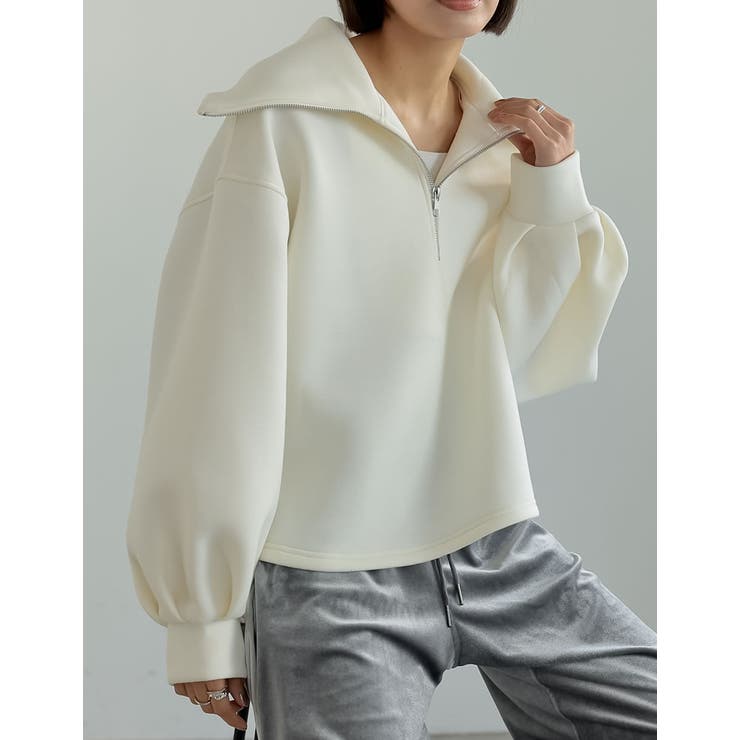 Re:EDIT [イージーケア]ハーフジップダンボールトップス トップス shoplistselect-10356191 SHOPLIST サンプル画像3