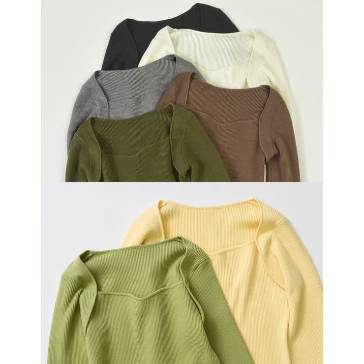 Re:EDIT ハートネックニットトップス トップス shoplistselect-10356220 SHOPLIST サンプル画像2