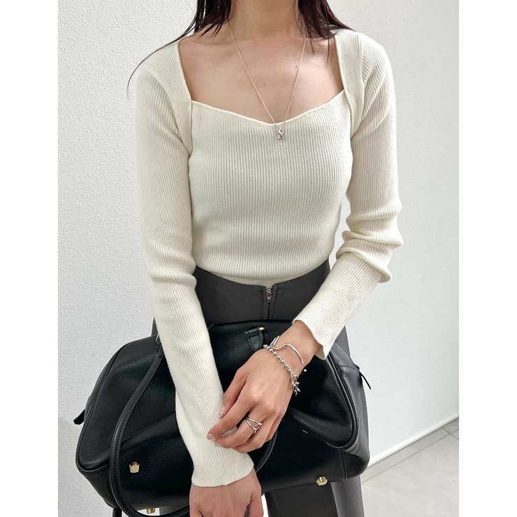 Re:EDIT ハートネックニットトップス トップス shoplistselect-10356220 SHOPLIST サンプル画像3