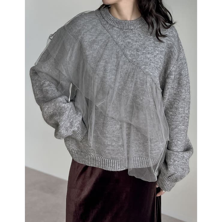 Re:EDIT アルパカタッチチュールフリルプルオーバー トップス shoplistselect-10356209 SHOPLIST サンプル画像3