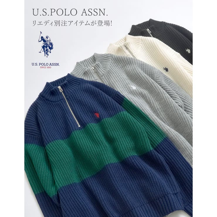 Re:EDIT [U.S. POLO ASSN.][別注]ワンポイント刺繍ハーフジップニットトップス トップス shoplistselect-10356239 SHOPLIST サンプル画像2