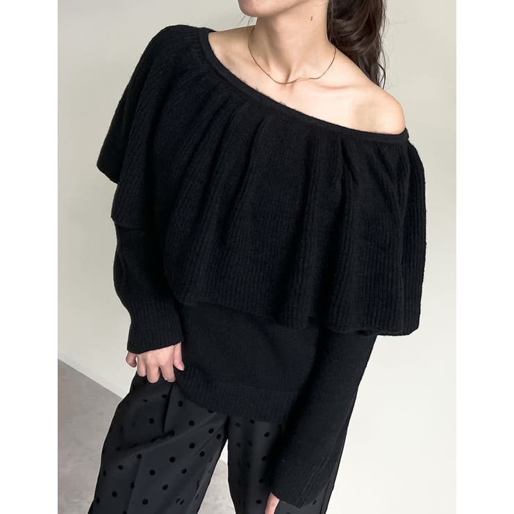 Re:EDIT [2024-25 WINTER COLLECTION][MEISM by Re:EDIT]3WAYラッフルフリルニットプルオーバー トップス shoplistselect-10356213 SHOPLIST サンプル画像3