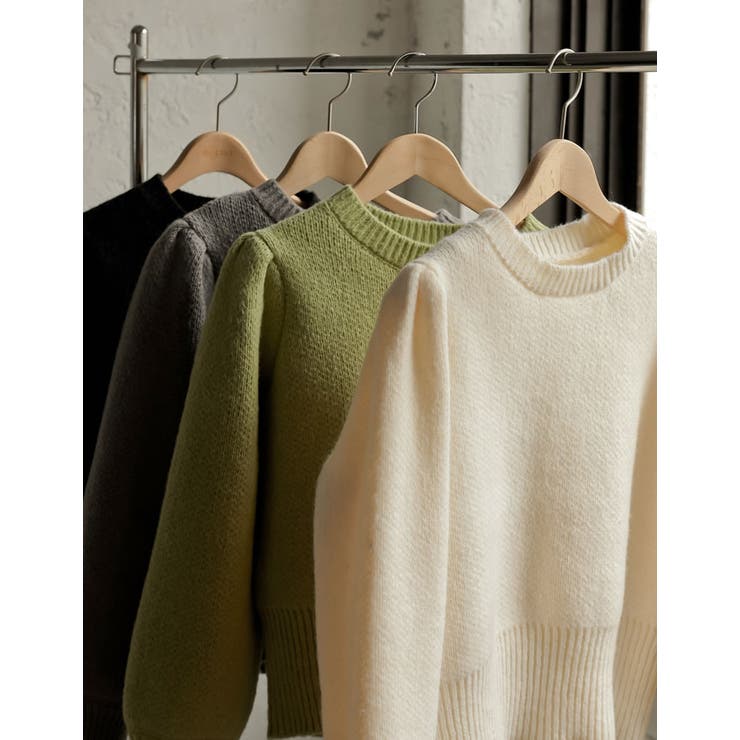 Re:EDIT パワーショルダーソフトニットトップス トップス shoplistselect-10356253 SHOPLIST サンプル画像2