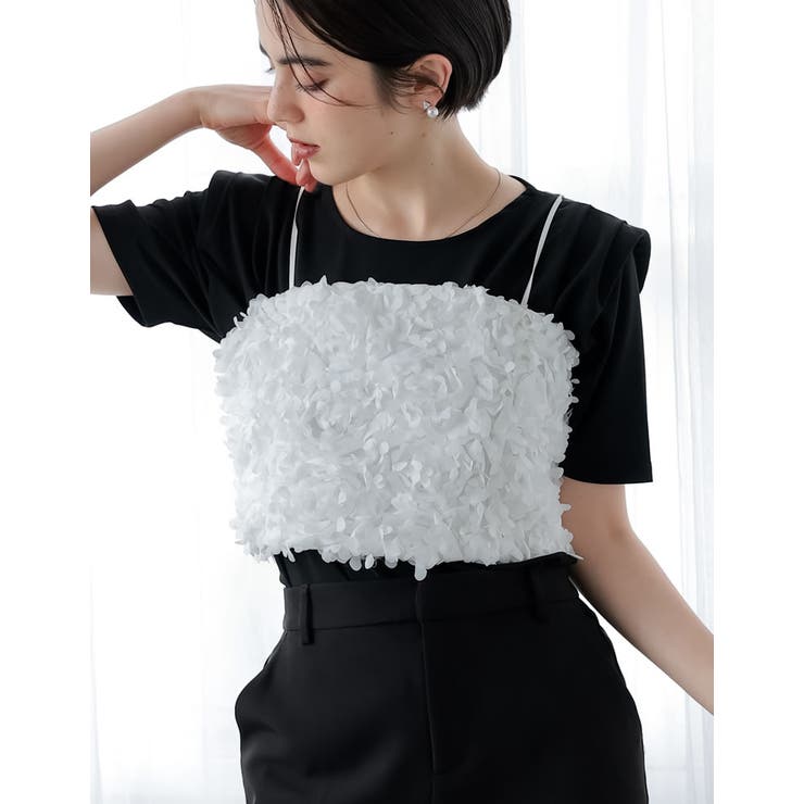Re:EDIT [2025SS COLLECTION][MEISM by Re:EDIT]フラワーチュールベアキャミビスチェ トップス shoplistselect-10356358 SHOPLIST サンプル画像3