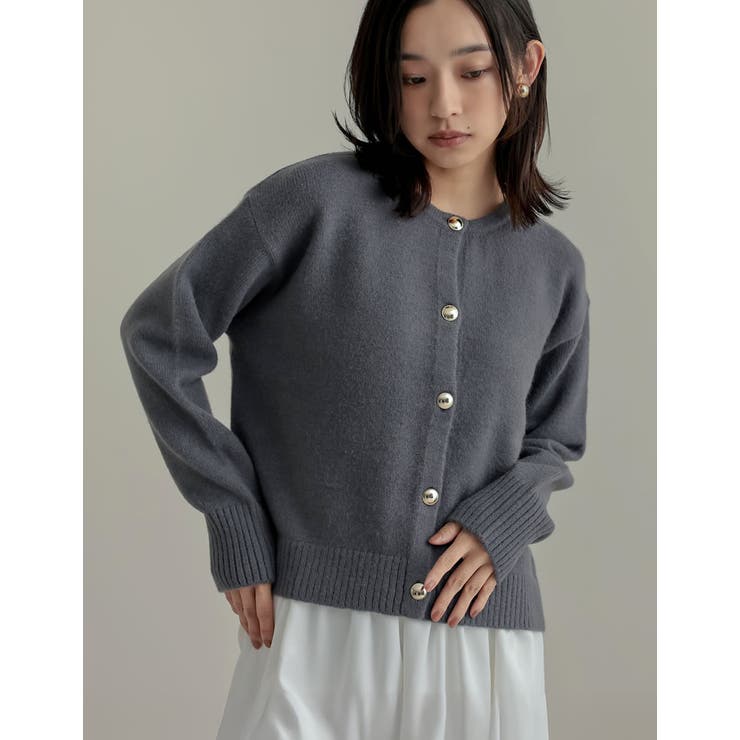 Re:EDIT [新色追加]金ボタンニットカーディガン トップス shoplistselect-10356316 SHOPLIST サンプル画像3