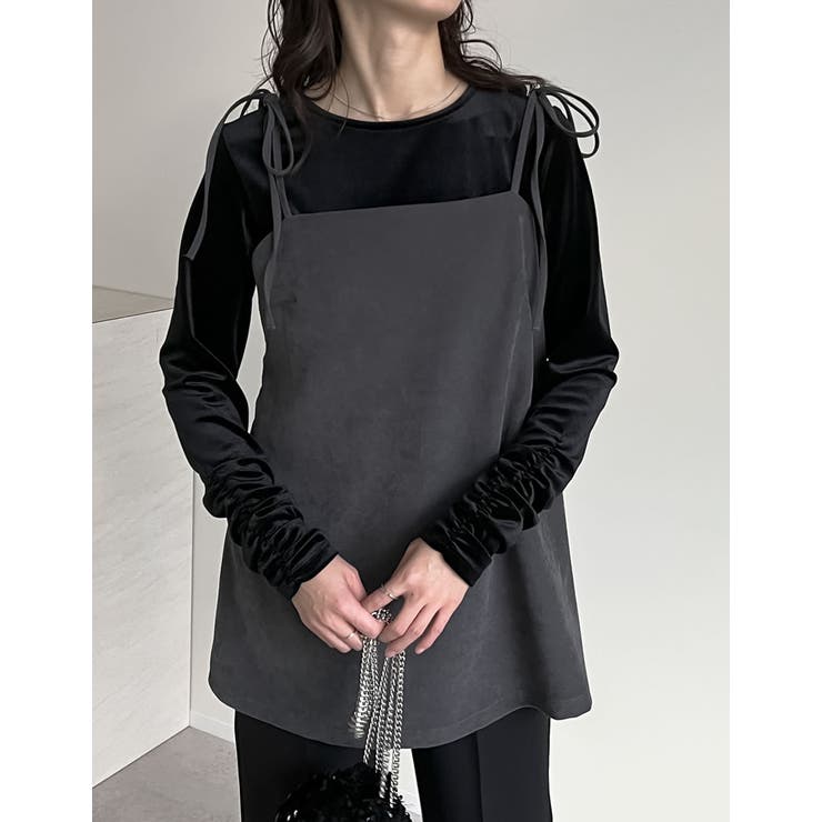 Re:EDIT [2024-25 WINTER COLLECTION]微起毛ツイルバックシャンキャミソールチュニック トップス shoplistselect-10356378 SHOPLIST サンプル画像2