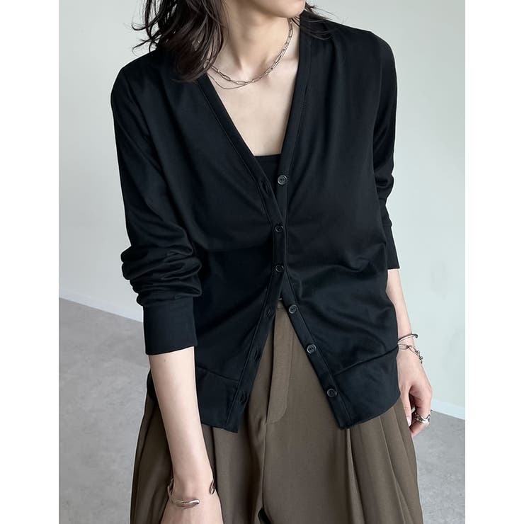 Re:EDIT [UVカット]天竺Vネックカーディガン トップス shoplistselect-10356325 SHOPLIST サンプル画像2