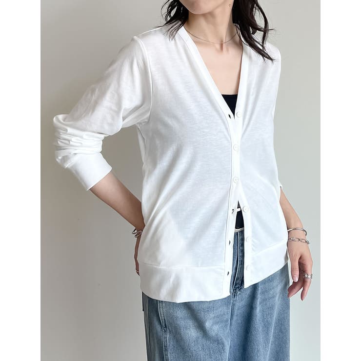 Re:EDIT [UVカット]天竺Vネックカーディガン トップス shoplistselect-10356325 SHOPLIST サンプル画像3