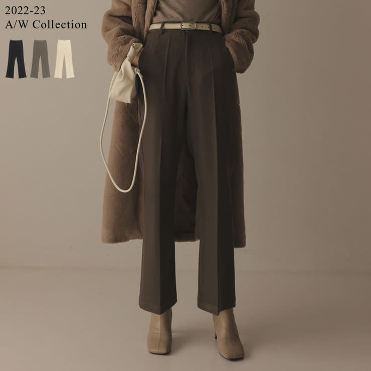 Re:EDIT きれい見えするシルエットにこだわったスラックス [2022A/W COLLECTION][低身長/高身長サイズ有]ストレッチツイルスリムフレアパンツ パンツ/パンツ パンツ・ズボン shoplistselect-10356404 SHOPLIST パッケージ画像