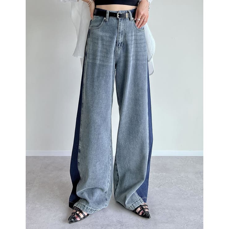 Re:EDIT [2025 SUMMER COLLECTION][低身長/高身長サイズ有]コットンデニムパネルワイドパンツ パンツ・ズボン shoplistselect-10356458 SHOPLIST サンプル画像3
