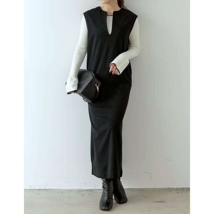 Re:EDIT [高身長サイズ有]フェイクウールキーネックジャンパースカート ワンピース・ドレス shoplistselect-10356634 SHOPLIST サンプル画像3