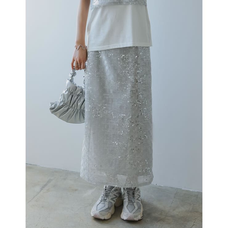 Re:EDIT [低身長サイズ有]スパンコールナロースカート スカート shoplistselect-10356576 SHOPLIST サンプル画像2