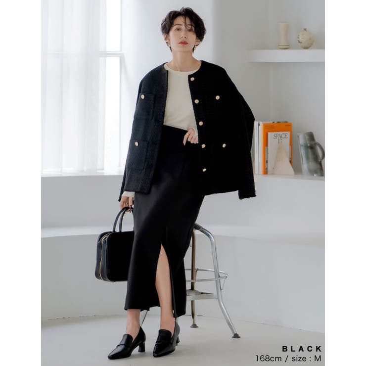 Re:EDIT [低身長/高身長サイズ有]カットツイルサイドスリットスカート スカート shoplistselect-10356622 SHOPLIST サンプル画像3