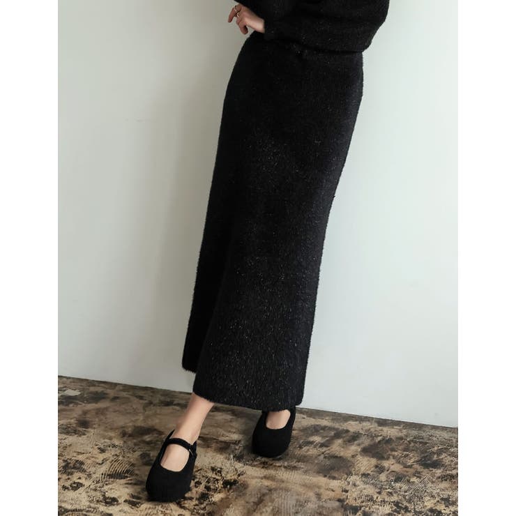 Re:EDIT [2024-25 WINTER COLLECTION]ラメフェザーニットナロースカート スカート shoplistselect-10356604 SHOPLIST サンプル画像3