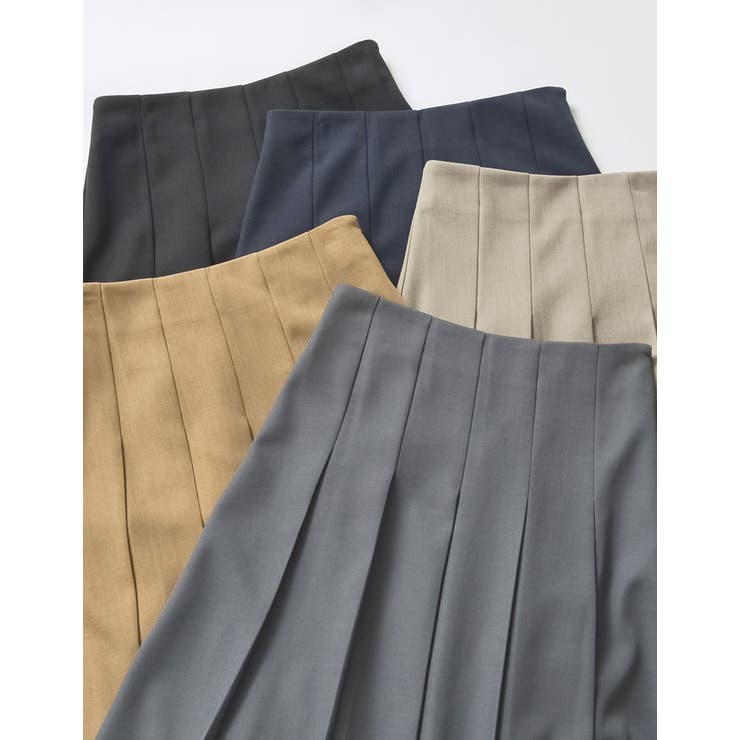 【10％OFFクーポン！8/11(火)1:59まで】Re:EDIT [nachicoさんセレクト][2025SS COLLECTION][低身長サイズ有][入卒式 セレモニー][スリットファスナー付き］2WAYストレッチミックスツイルプリーツスカート ス shoplistselect-10356626 SHOPLIST サンプル画像2