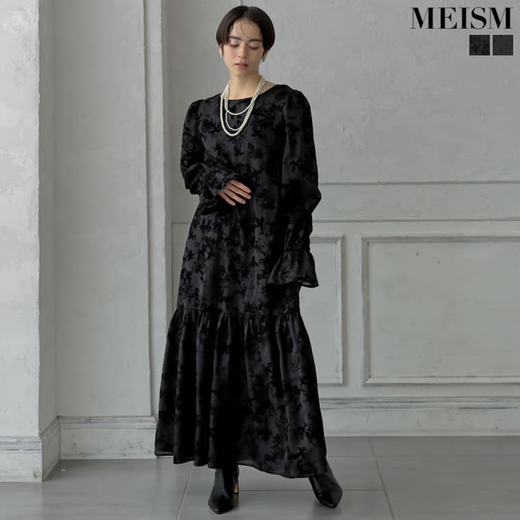 Re:EDIT [2024-25 WINTER COLLECTION][MEISM by Re:EDIT][低身長サイズ有]花柄orドットフロッキーオーガンジーロングワンピース ワンピース・ドレス shoplistselect-10356721 SHOPLIST パッケージ画像