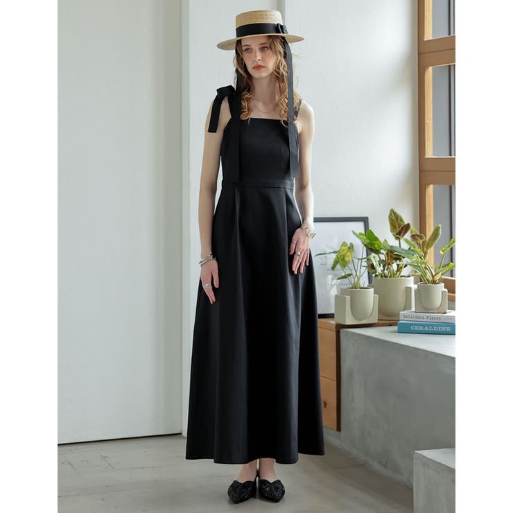 Re:EDIT [2025 SUMMER COLLECTION][低身長サイズ有]リネンライクワイドストラップAラインキャミワンピース ワンピース・ドレス shoplistselect-10356744 SHOPLIST サンプル画像2