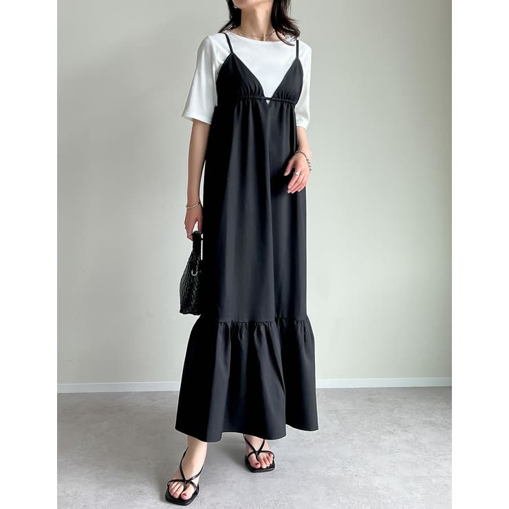 Re:EDIT [低身長サイズ有]リネンライクカッティングデザインキャミワンピース ワンピース・ドレス shoplistselect-10356747 SHOPLIST サンプル画像3