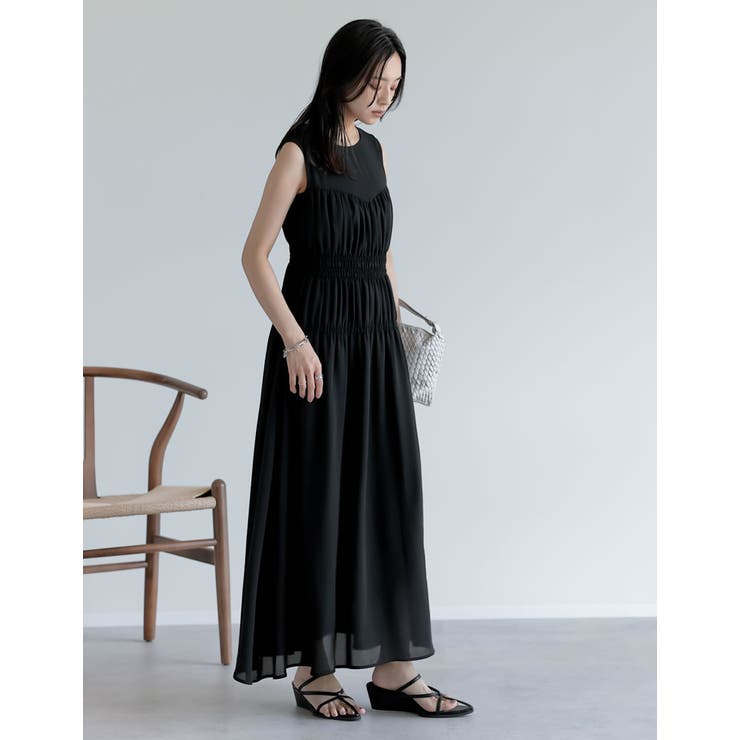 Re:EDIT [低身長サイズ有]シフォンギャザーデザインワンピース ワンピース・ドレス shoplistselect-10356694 SHOPLIST サンプル画像2