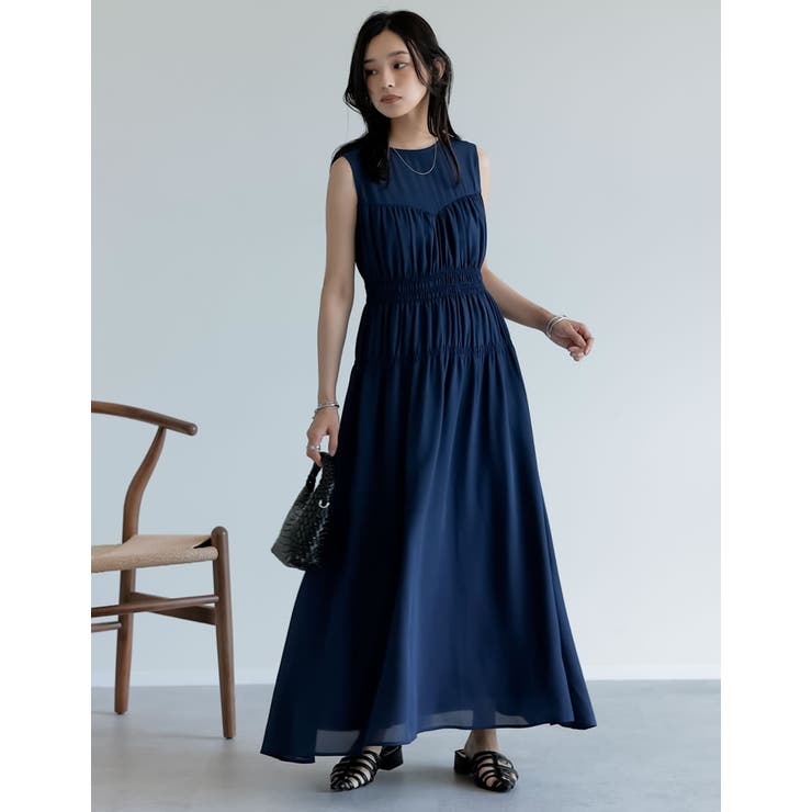 Re:EDIT [低身長サイズ有]シフォンギャザーデザインワンピース ワンピース・ドレス shoplistselect-10356694 SHOPLIST サンプル画像3
