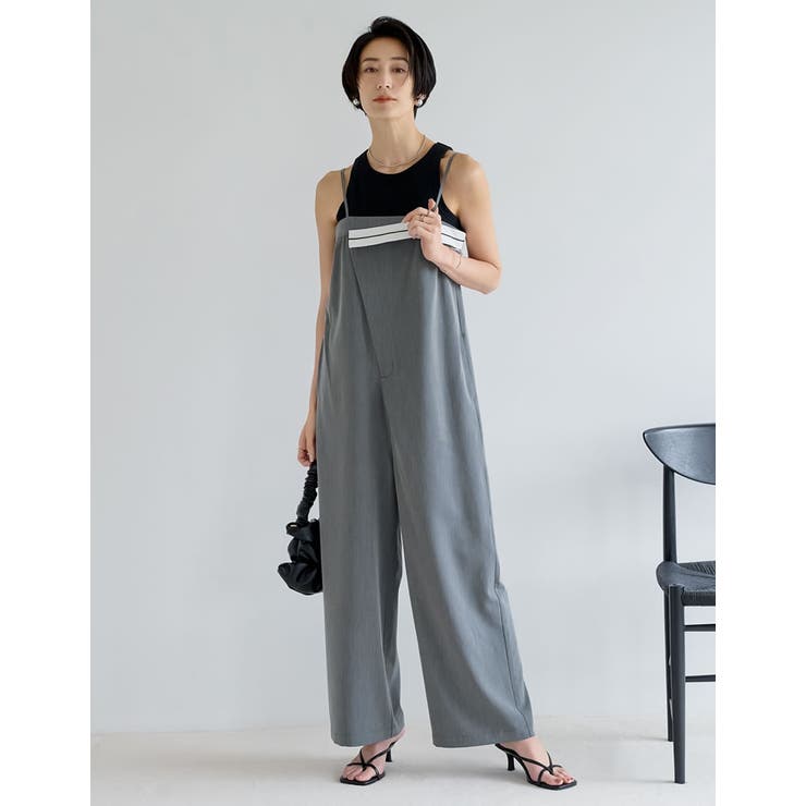 Re:EDIT [低身長/高身長サイズ有]ツイルマーベルトデザインキャミサロペット パンツ・ズボン shoplistselect-10356787 SHOPLIST サンプル画像3