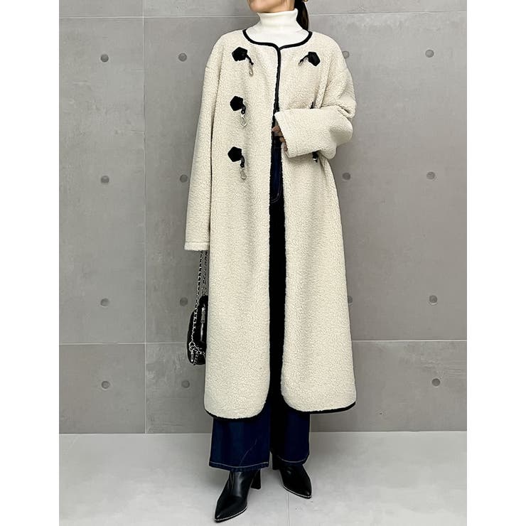 Re:EDIT [低身長サイズ有]パイピングビットボアロングコート アウター(コート・ジャケットなど) shoplistselect-10356788 SHOPLIST サンプル画像2