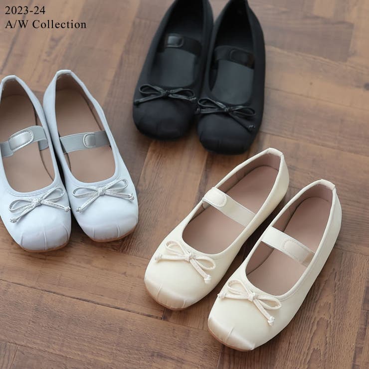 【10％OFFクーポン！11/27(木)1:59まで】Re:EDIT スクエアトゥバレエシューズ シューズ・靴