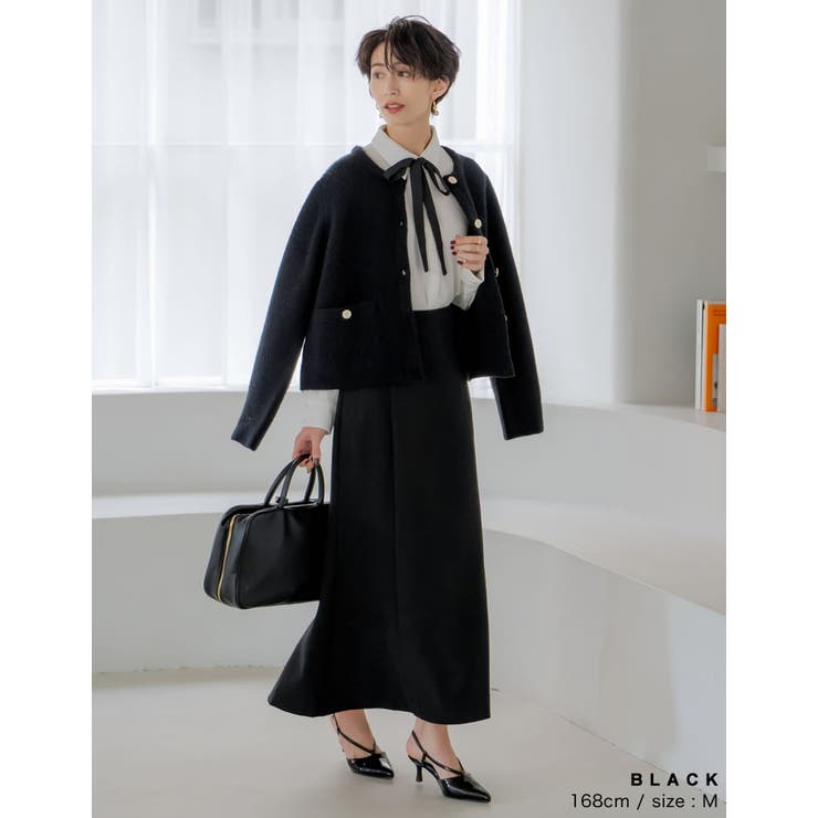 【10％OFFクーポン！9/11(金)1:59まで】Re:EDIT [2025AW COLLECTION][入卒式 セレモニー]ニットゴールドボタンショートコート アウター(コート・ジャケットなど) shoplistselect-10356893 SHOPLIST サンプル画像3