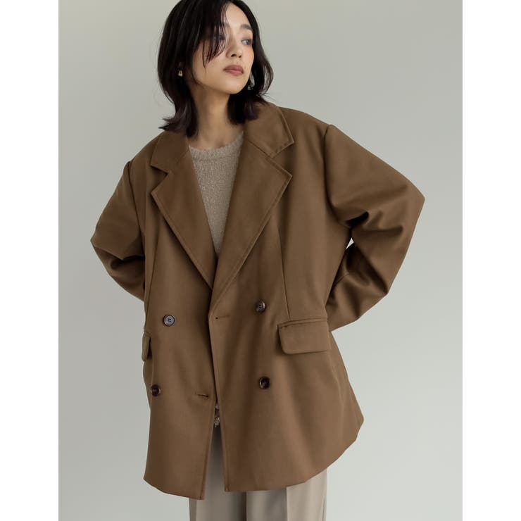 Re:EDIT [2024-25 WINTER COLLECTION]ウール混チェックor無地ミドルコート アウター(コート・ジャケットなど) shoplistselect-10356856 SHOPLIST サンプル画像3