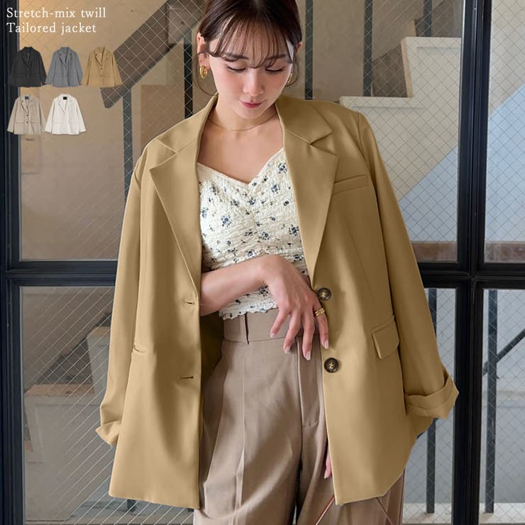 Re:EDIT [新色追加][nachicoさんセレクト]ストレッチミックスツイルシングルテーラードジャケット アウター(コート・ジャケットなど) shoplistselect-10356915 SHOPLIST パッケージ画像