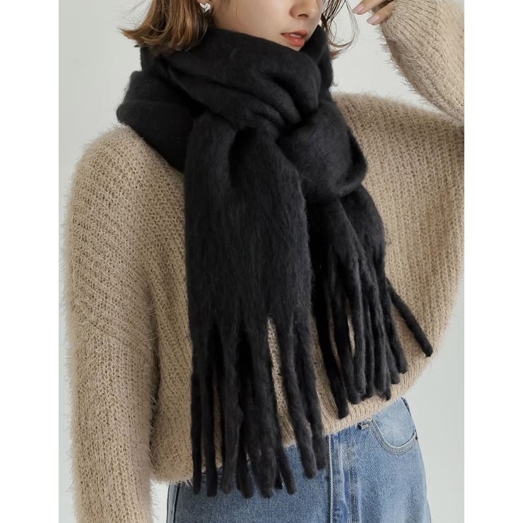 【エントリーでP10倍！9日(金)1:59まで】Re:EDIT 起毛フェイクウール無地マフラー 小物 shoplistselect-10357018 SHOPLIST サンプル画像2