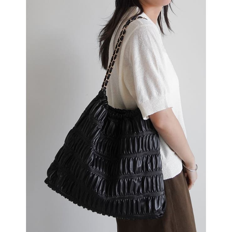 Re:EDIT ポーチ付きプリーツチェーンストラップバッグ バッグ・鞄 shoplistselect-10356953 SHOPLIST サンプル画像3