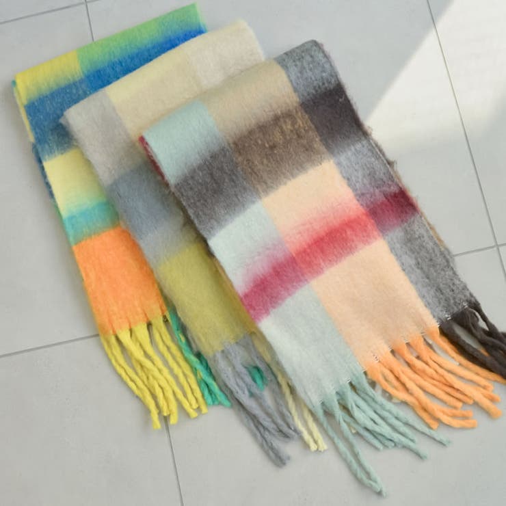 Re:EDIT 起毛フェイクウールチェック柄マフラー 小物 shoplistselect-10357020 SHOPLIST パッケージ画像