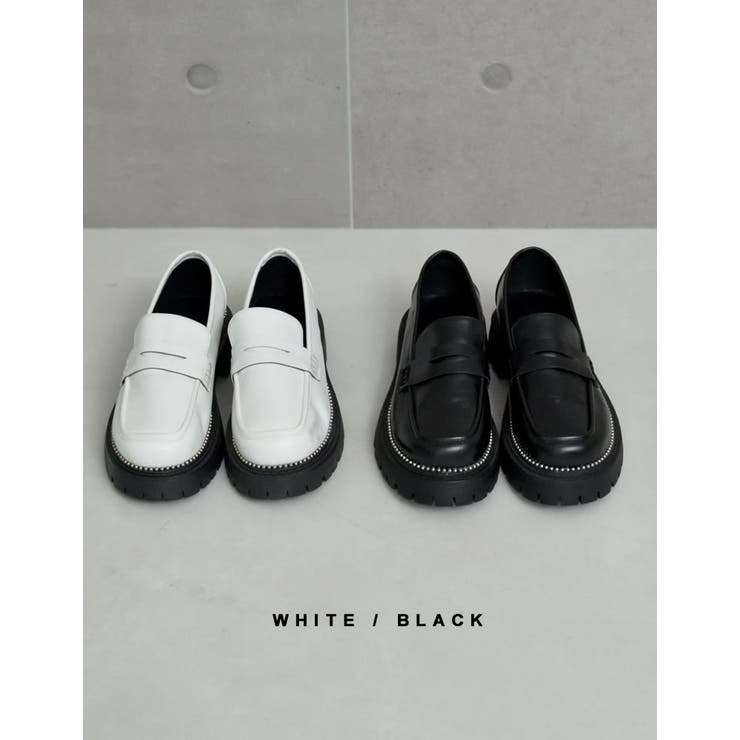 Re:EDIT [2023-24 WINTER COLLECTION][大きいサイズ有]スタッズコバトラックソールローファー シューズ・靴 shoplistselect-10357094 SHOPLIST サンプル画像2