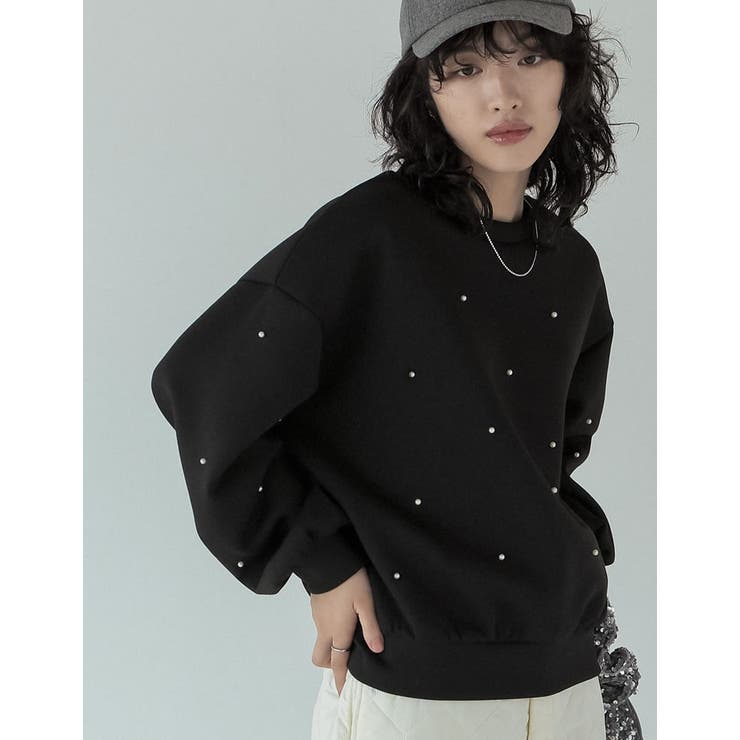 Re:EDIT パールorラインストーン付きダンボールトップス トップス shoplistselect-10357052 SHOPLIST サンプル画像3