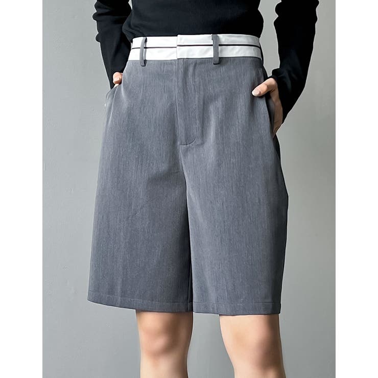 Re:EDIT ライトツイルマーベルトウエストデザインショートパンツ パンツ・ズボン shoplistselect-10357090 SHOPLIST サンプル画像2