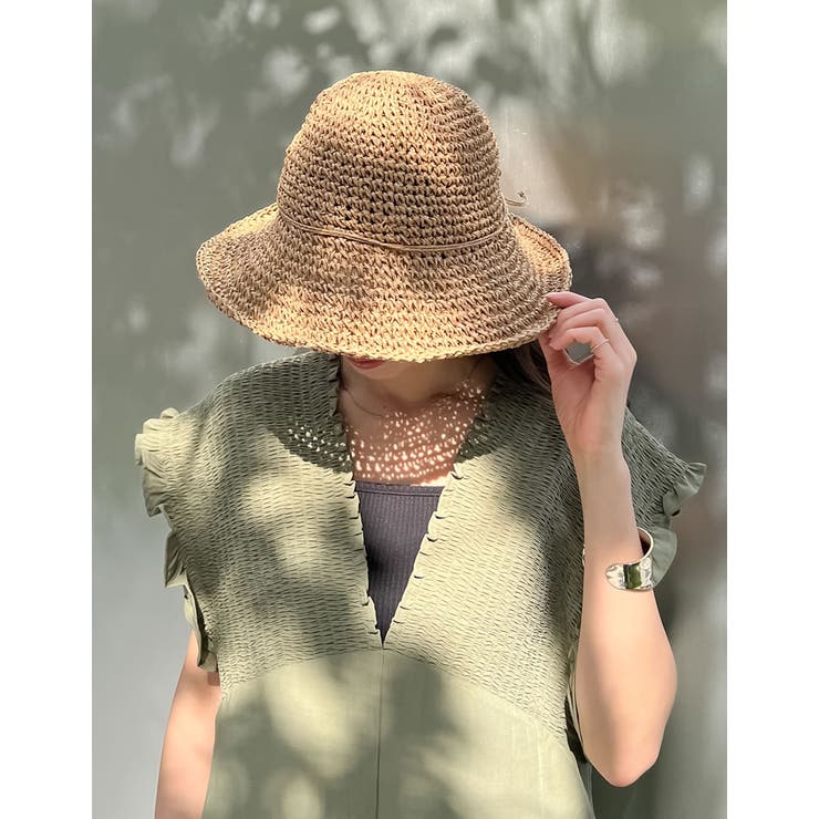 Re:EDIT シンプル細編みペーパーハット 帽子 shoplistselect-10357131 SHOPLIST サンプル画像3