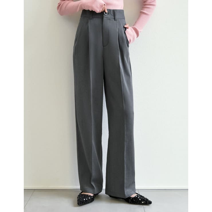 Re:EDIT [低身長/高身長/大きいサイズ有]裏微起毛ツータックワイドパンツ パンツ・ズボン shoplistselect-10357187 SHOPLIST サンプル画像2