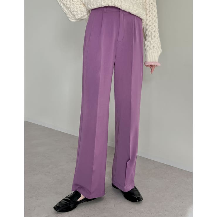 Re:EDIT [低身長/高身長/大きいサイズ有]裏微起毛ツータックワイドパンツ パンツ・ズボン shoplistselect-10357187 SHOPLIST サンプル画像3