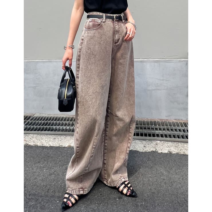 【10％OFFクーポン！10/27(火)9:59まで】Re:EDIT [楽な穿き心地で体型カバー][2025 SUMMER COLLECTION][低身長/高身長サイズ有][全骨格細見え]ウォッシュ加工コットンツイルバレルレッグパンツ パンツ・ズボン shoplistselect-10357212 SHOPLIST サンプル画像2